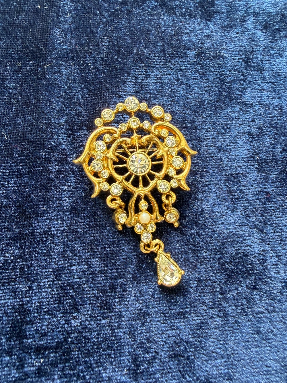 Vintage Ornate Gold-tone Brooch